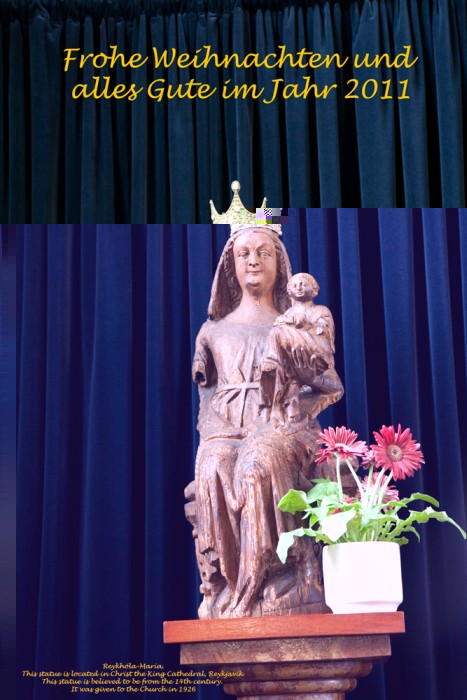 Reykhóla-María.<br />This statue is located in Christ the King Cathedral, Reykjavik.<br />This statue is believed to be from the 14th century. <br />It was given to the Church in 1926