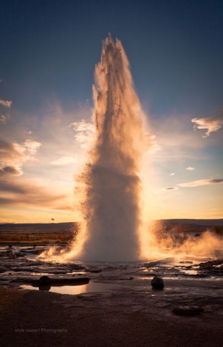 Strokkur @ sunnset