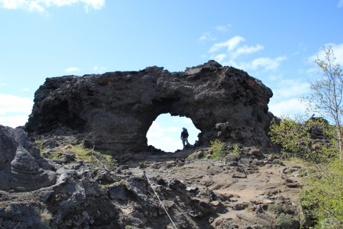 Das Lavator der Dummoburgir. Von da aus geht´s weiter Richtung Hverfjall-Krater oder, wie in dem Fall, wieder zum Parkplatz.