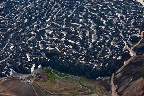 rund um die Hütte von Landmannalaugar