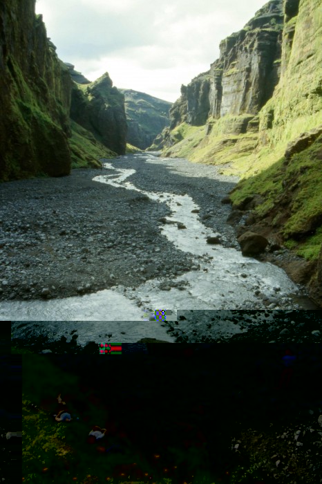 Der Blick zurück vom Ende der Schlucht.